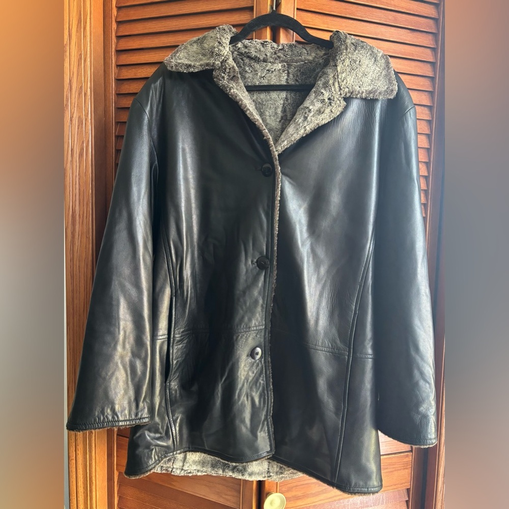 Danier Reversible Leather Jacket Timeless Style